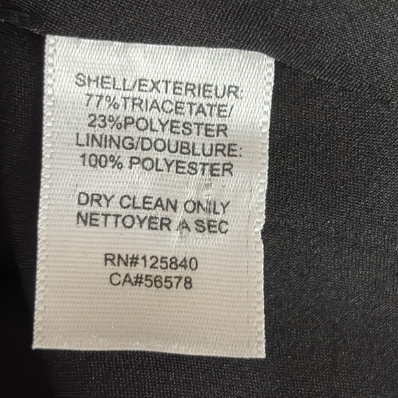 Intermix Nadya Open Back Long Sleeve Peplum Crepe Top in Black - Size Small - Picture 9 of 10